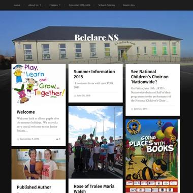 Belclare NS Homepage - website designed by Pagecrafted