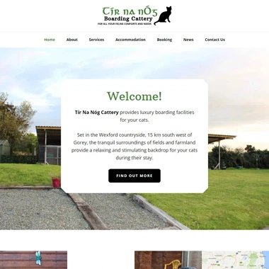 Tír na Nóg - a mobile responsive website designed by Pagecrafted
