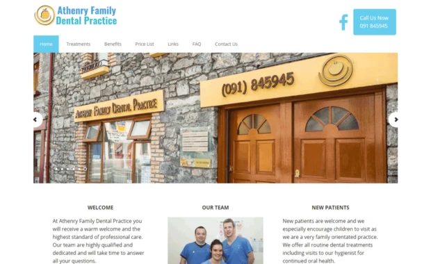 Athenry Family Dental Practice Co. Galway - Affordable website by Pagecrafted